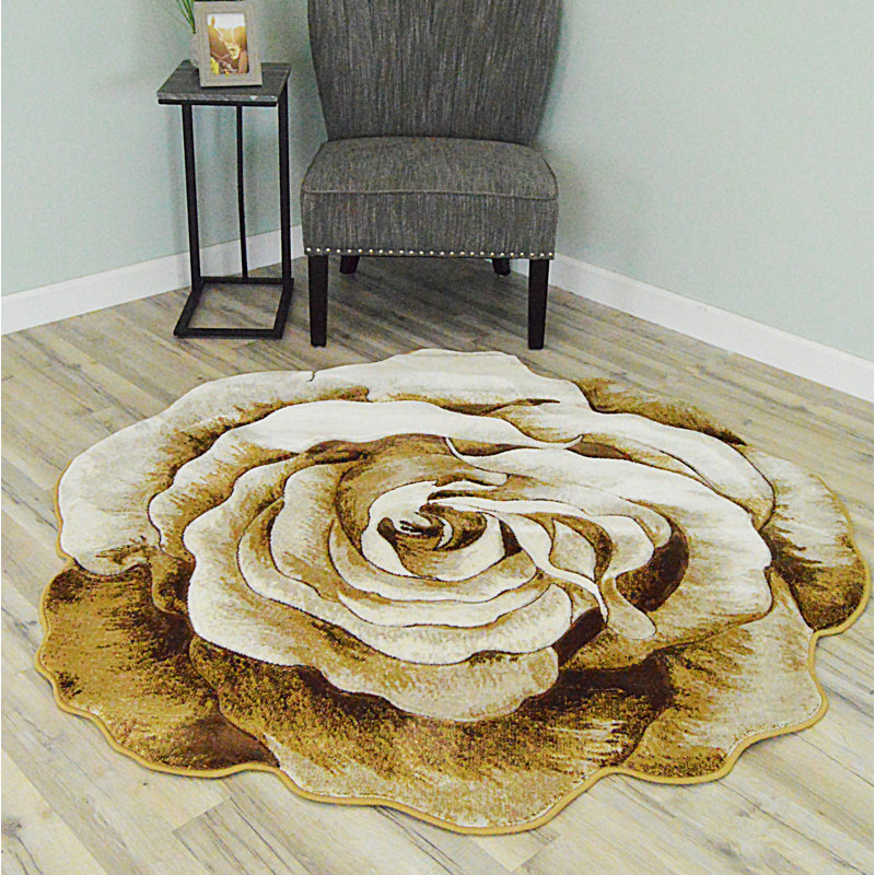 Winston Porter Viera Floral Beige Area Rug & Reviews Wayfair